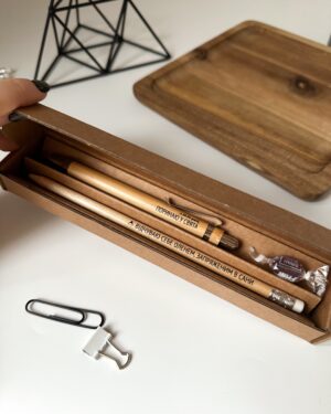 Світлий набір ручка+олівець у коробочці